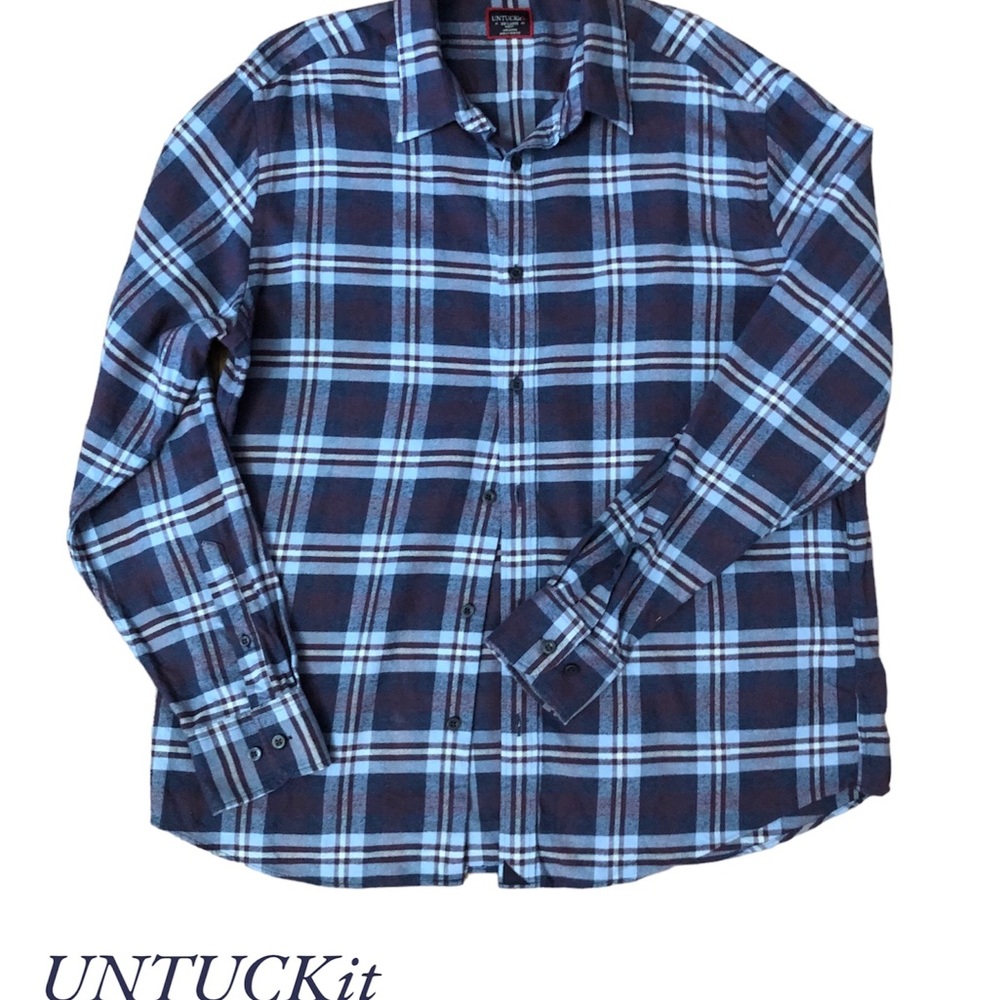 UNTUCKit Men’s Flannel Shirt Slimfit XXL